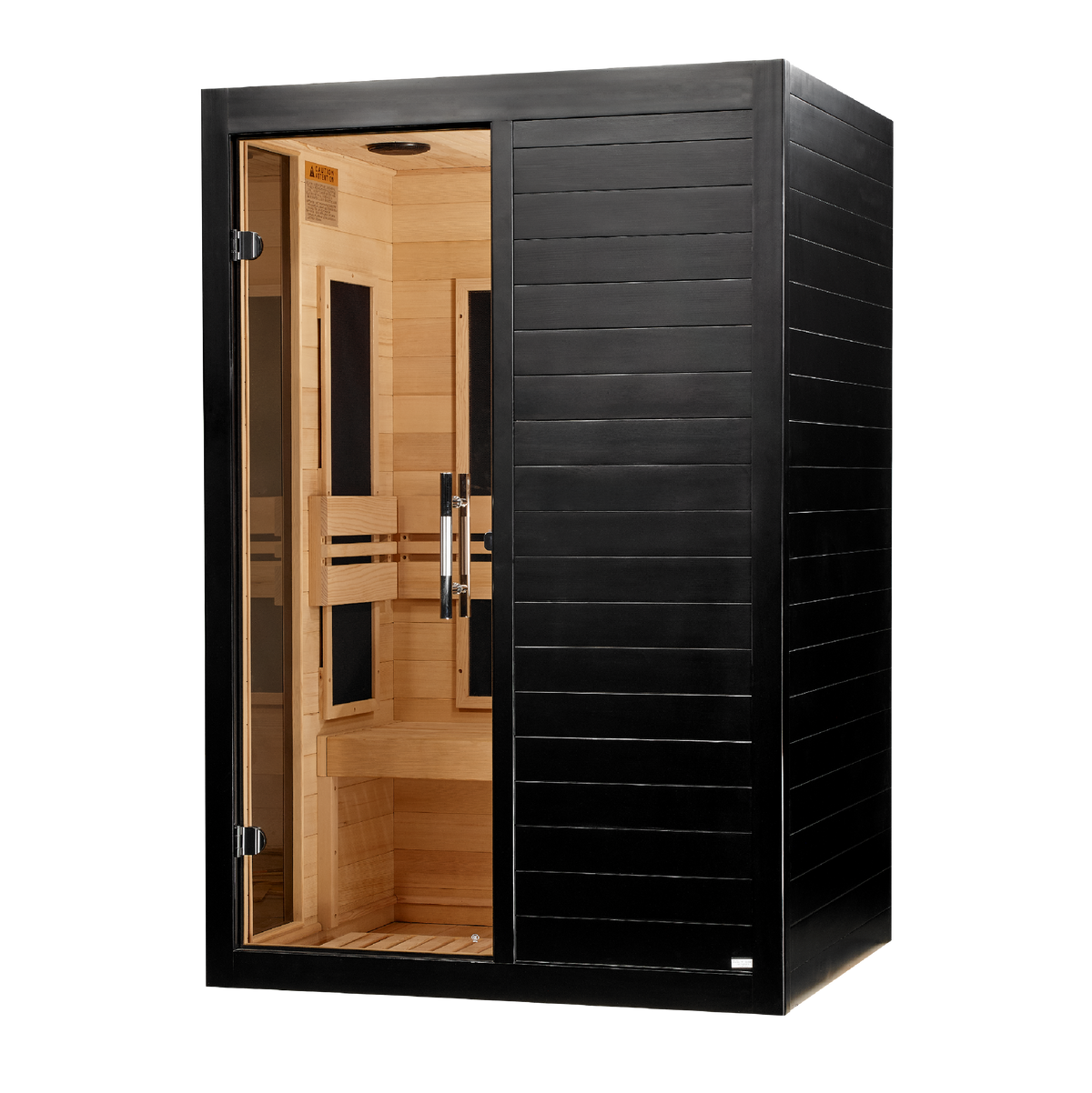 Dynamic Saunas "Lucca" Black Finish 2 Person Low EMF FAR IR Sauna (DYN-6215-06)