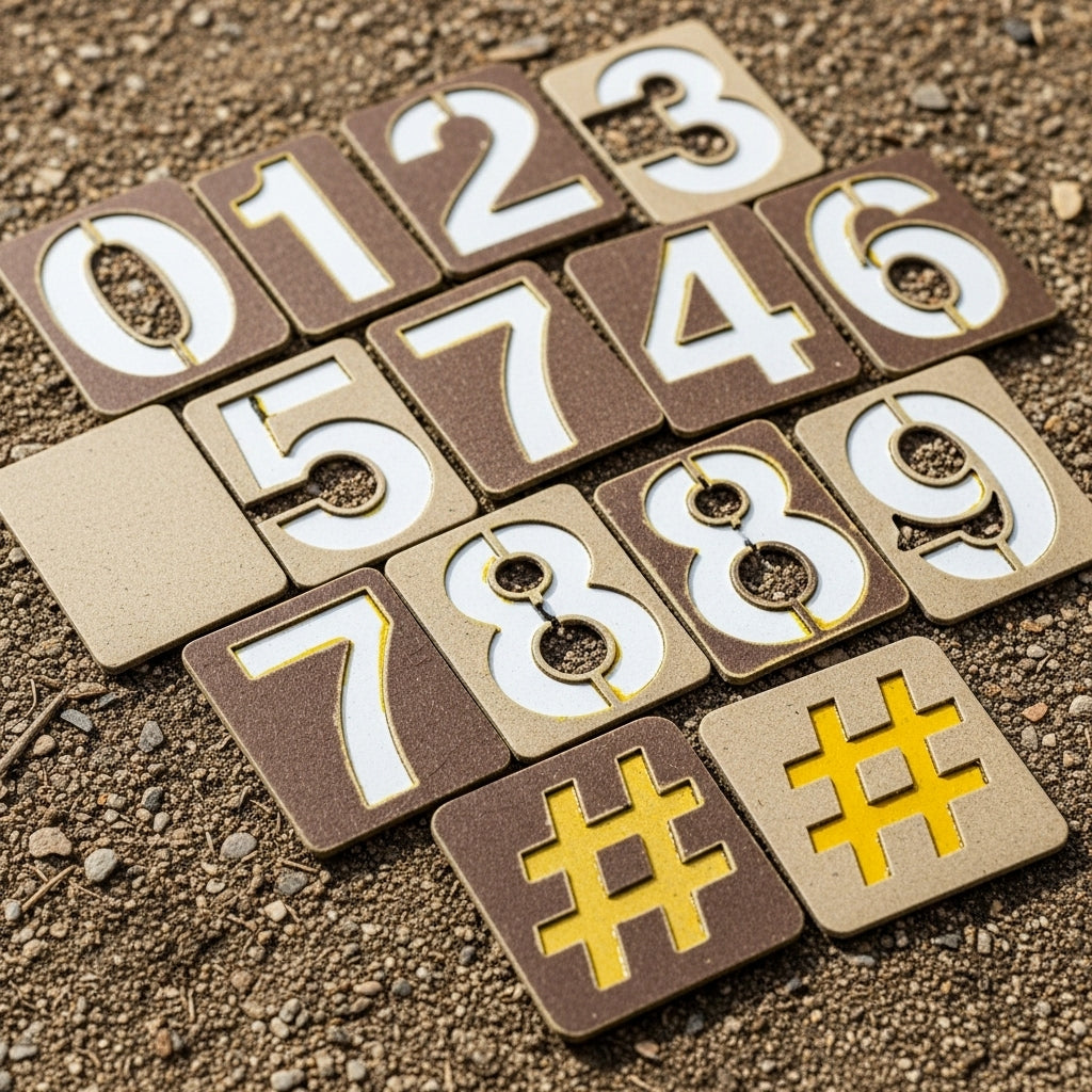 Field Number & Hash Mark Stencils