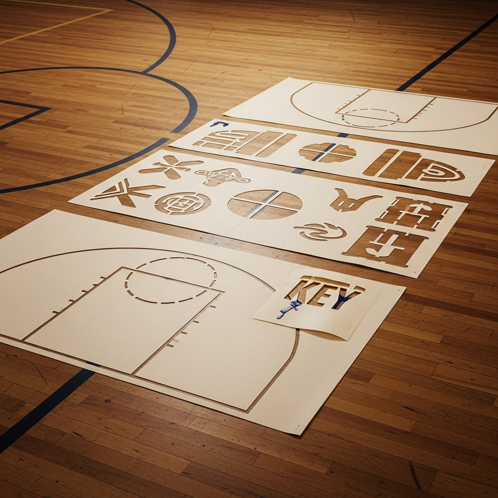 Basketball Court Stencil Kit
