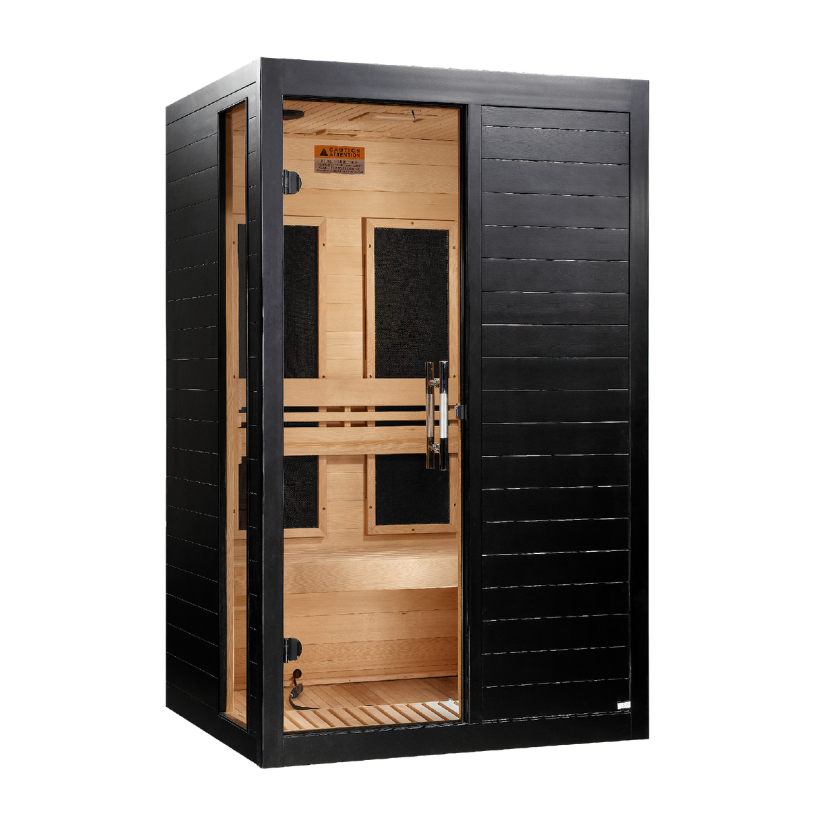 Dynamic Saunas "Lucca" Black Finish 2 Person Low EMF FAR IR Sauna (DYN-6215-06)