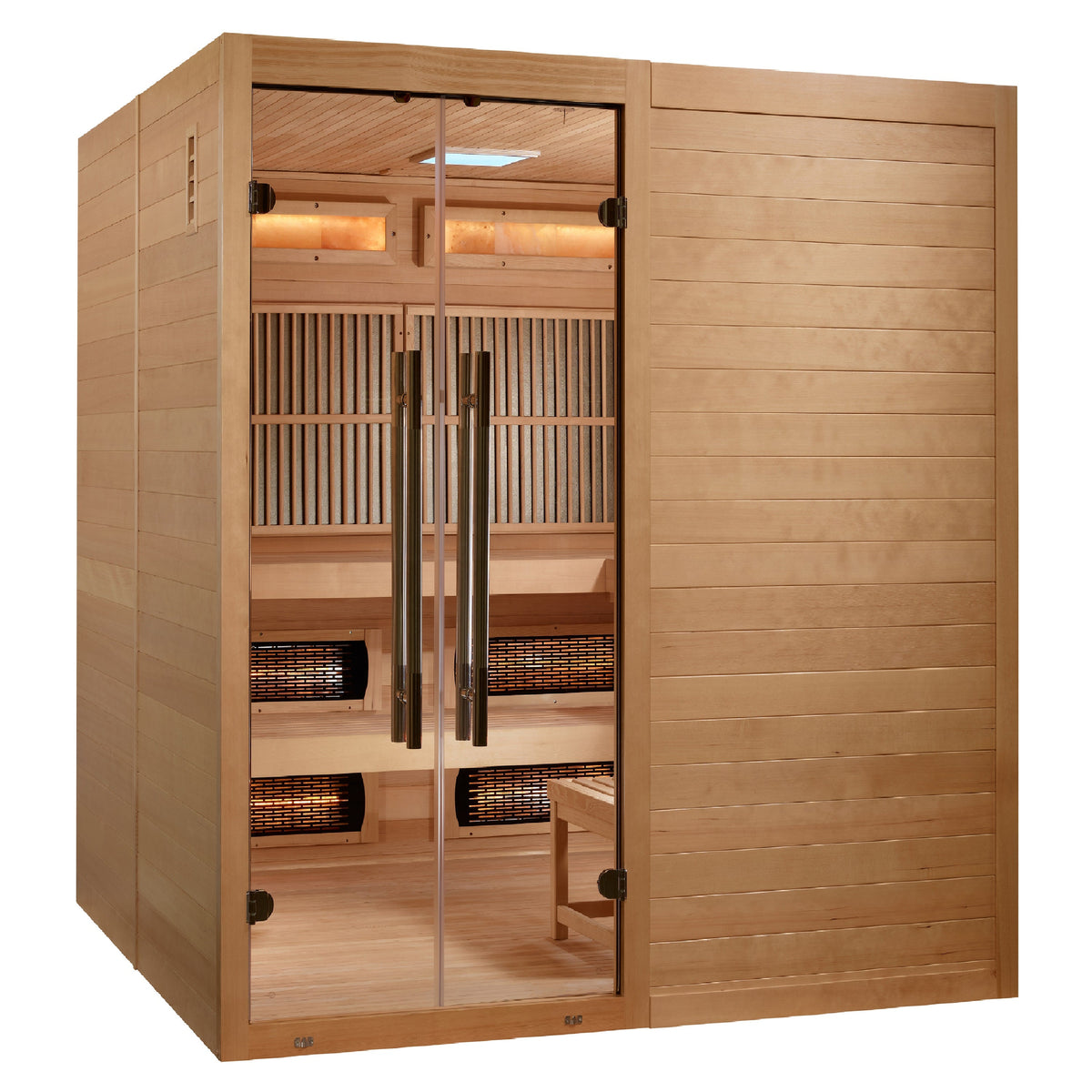 Golden Designs "Toledo" 6 Person Hybrid Sauna (Indoor) Full Spectrum and Harvia Traditional Stove (GDI-8360-01)